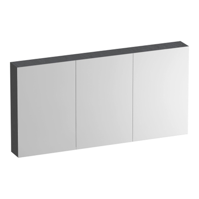 BRAUER Impress spiegelkast - 140x70x15cm - zonder verlichting - met 3 dubbelzijdige spiegeldeuren - Timber Grey