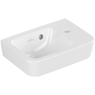 Villeroy & Boch O.novo lave-mains 36x25cm - 1 trou de robinet à gauche sans trop-plein blanc