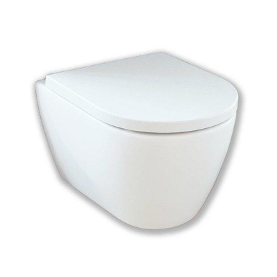 Royal Plaza Primo WC suspendu - 48.5cm - sans bride - racourci - avec abattant softclose - déclipsable - blanc mat