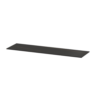 INK Topdeck Wastafelblad - 160x45x1cm - tbv onderkast - zonder uitsparing - Keramiek - Lauren Black mat
