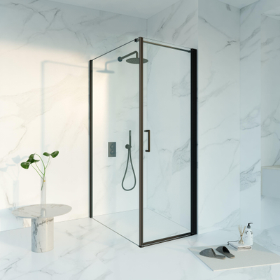 Fortifura Galeria Douchecabine - 70x120x200 - Profiel veiligheidsglas - anti kalk - mat zwart