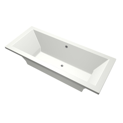 Xenz Society Duobad - 190x80x53 - afvoer Midden - acryl - wit mat