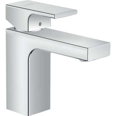 Hansgrohe Vernis Shape 1 greeps wastafelkraan - 100 met trekwaste - hoogglans chroom