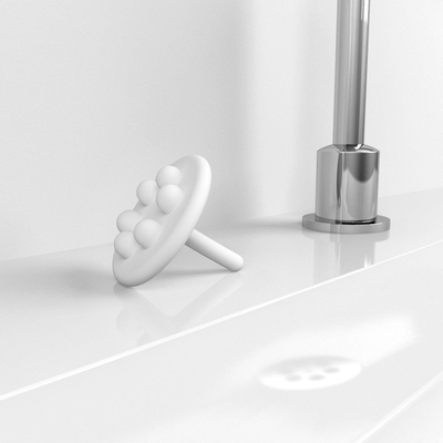 Clou Wash Me clapet d''eau en silicone silicone Blanc