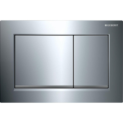Geberit Omega20 bedieningsplaat - 2-toets spoeling - vierkant - glans chroom/mat chroom/glans chroom - dualflush - hoogglans chroom