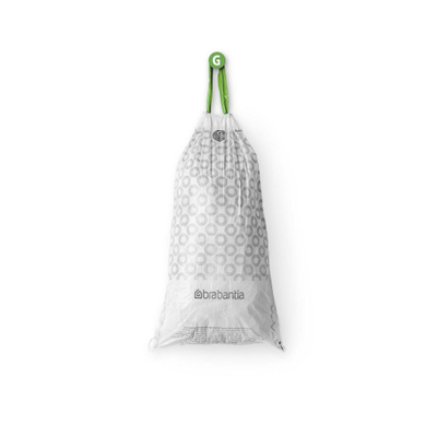 Brabantia PerfectFit Sac poubelle - fermeture à cordon - code G - 23-30 litres - 40 pièces