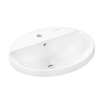 Hansgrohe Xuniva D wastafel - 55x45x17.5cm - 1 kraangat - opbouw - wit