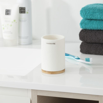 Sealskin Grace Gobelet porte-brosses à dents Polyresin Blanc