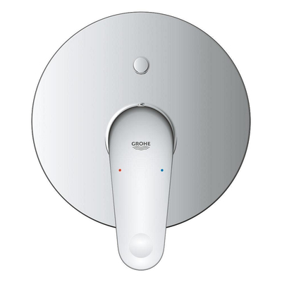 GROHE Euroeco Badmengkraan - inbouw - eengreeps - met omstel - rond - chroom