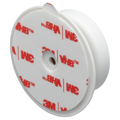 Tiger Tess Handdoekhaak - rond - 2 stuks - zelfklevend/boren - wit