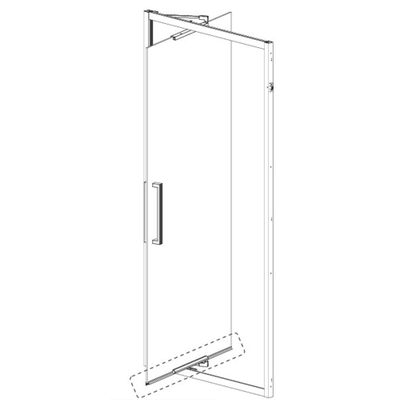 Crosswater Asura Douchedeur - 100cm - draaideur - zonder hendel - geborsteld brons