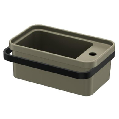 QeramiQ Élan Fontein - 45x27cm - 1 kraangat - keramiek - handdoekbeugel - mat sabia (taupe)