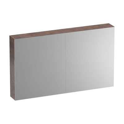 BRAUER Impress Deluxe armoire de toilette avec miroir - 120x70x15cm - éclairage interne et externe - 2 portes miroir double face - Erosion
