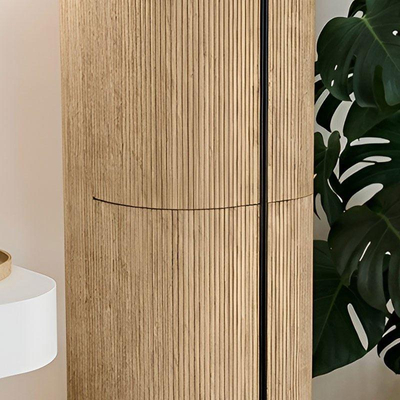 MONDIAZ KURVE 80cm kolomkast kleur Walnut met 2 deuren