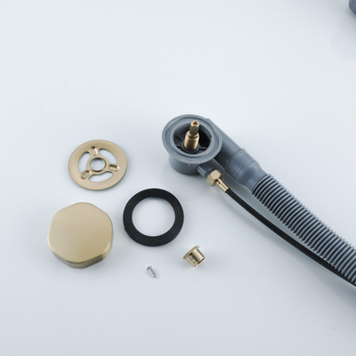 Fortifura Calvi badafvoercombinatie - met draaibediening - PVD - geborsteld messing (goud)