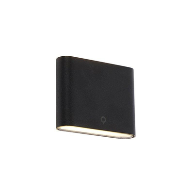 QAZQA Batt applique murale - 11,5x9x3cm - LED incl. - IP65 - noir mat