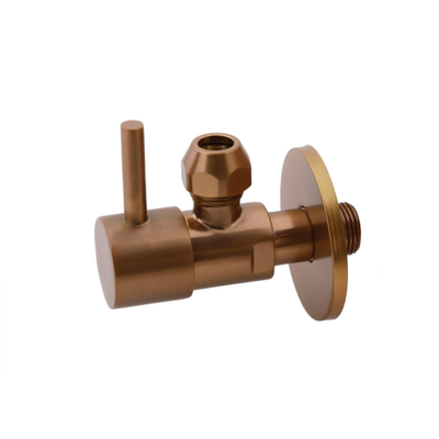 Xellanz Minimal hoekstopkraan 3/8" x 3/8" of knel 10 mm geborsteld brons koper PVD