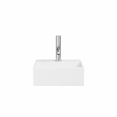 Crosswater Counter Basins Beck Cloakroom wastafel - inclusief vrije doorstroomafvoer 1TH - 300x300mm - mat wit