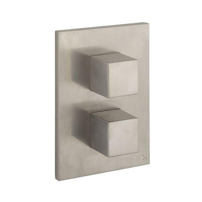 Crosswater WaterSquare Boîte d'encastrement - thermostatique - 3 fonctions - inox brossé