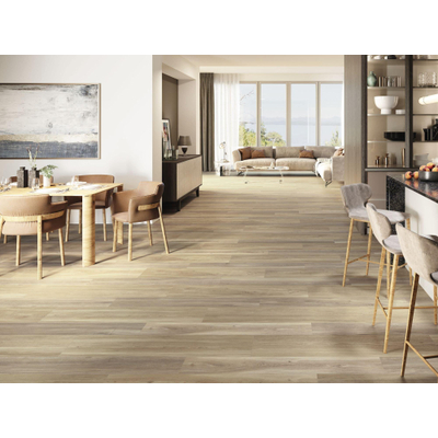 Baldocer Ceramica Belfast wand- en vloertegel - 29.5x120cm - 9.5mm - Rechthoek - gerectificeerd - Houtlook - Beige Mat