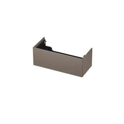 INK Wastafelonderkast - 100x45x37.6cm - 1 lade - push to open - met recht opdekfront - MDF lak - Mat taupe
