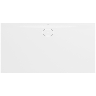 Villeroy & Boch Ecora douchebak - 170x90x3.5cm - afvoer lange zijde - stone white (wit)