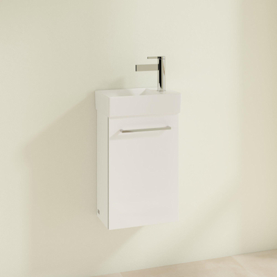 Villeroy & Boch Avento Meuble sous lave-mains 1 porte 34x51.4x20.2cm droite Crystal white