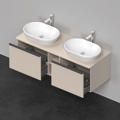 Duravit D-neo Meuble sous vasque 140x55x45.9cm 2 tiroirs Taupe mat