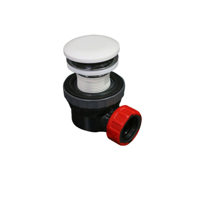 Mondiaz Click siphon - 6,7 cm - gain de place - rond - Solid surface Talc