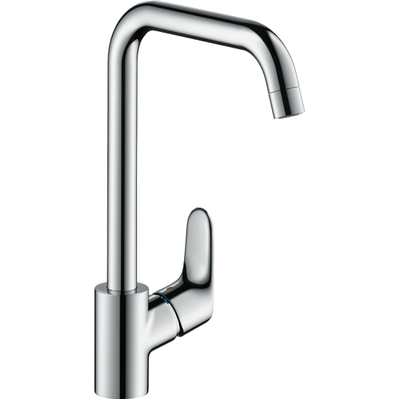 Hansgrohe Focus m41 E2 keukenkraan - met hoge - draaibare uitloop instelbaar - 110 graden - 150 graden en 360 graden - hoogglans chroom