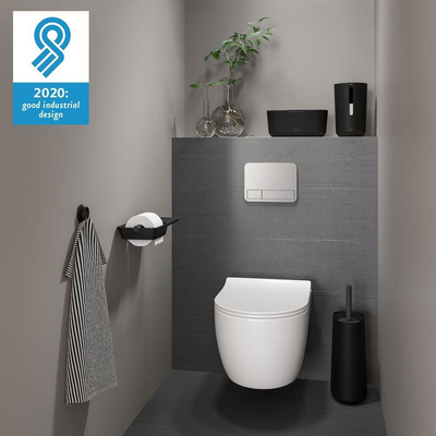 Tiger Tess Porte-balai avec fonction de rangement autoportant et brosse Swoop® flexible Noir anthracite