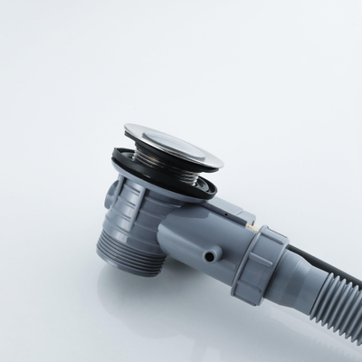 FugaFlow Eccelente Acces Badafvoercombinatie - draaibediening - verlengd - geborsteld RVS