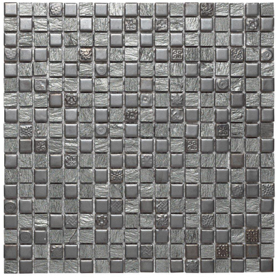 Dune Ceramic Mosaics Mozaiektegel 30x30cm Zoe 8mm Mat/glans Grijs - per stuk