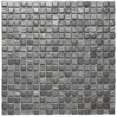 Dune Ceramic Mosaics Mozaiektegel 30x30cm Zoe 8mm Mat/glans Grijs