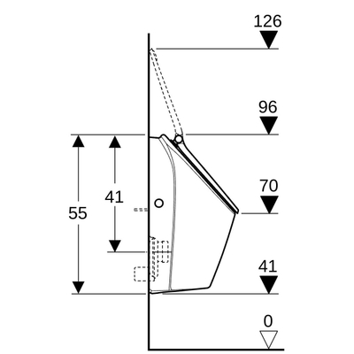 Geberit Urinoir (gouttière)