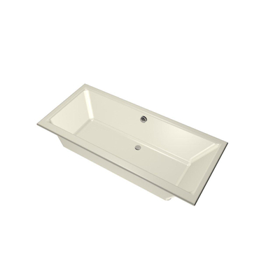 Xenz Kristal Ligbad - 180x80x48 - afvoer Midden - acryl - pergamon