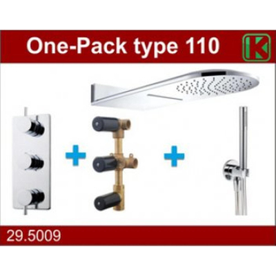 Wiesbaden one-pack inbouwthermostaatset type 110 CHR (25x60)