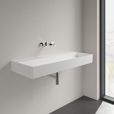 Villeroy & Boch memento 2.0 wastafel - 1200x470mm - Stone White (mat wit)