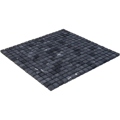 La mosaïque en pierre naturelle Mosaic Factory - 30,2x30,2cm - carrelage mural et de sol - Carré - Marbre Nero Anticato Mat