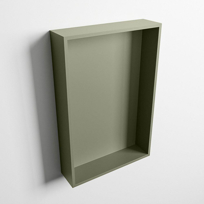 Mondiaz Easy nis 29.5x44.5x8cm - inbouw/opbouw - 1 open vak - Solid surface - Army