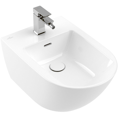 Villeroy & Boch Subway 3.0 wandbidet - 56x37.5x27cm - met overloop CeramicPlus - White Alpine (glans wit)