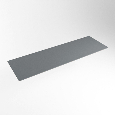 Mondiaz TOP 23 Plan sous vasque - 130x23.5x0.9cm - compatible comme plan de meuble - solid surface - Plata