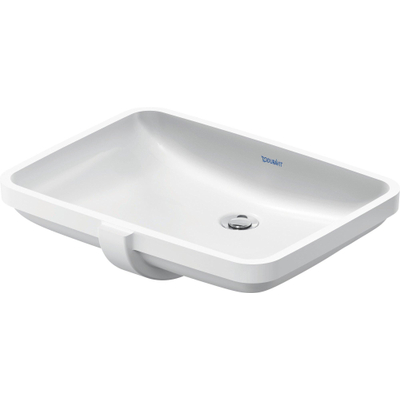 Duravit No.1 Halfinbouwwastafel - 55x45.5cm - zonder kraangat - met overloop - glans wit