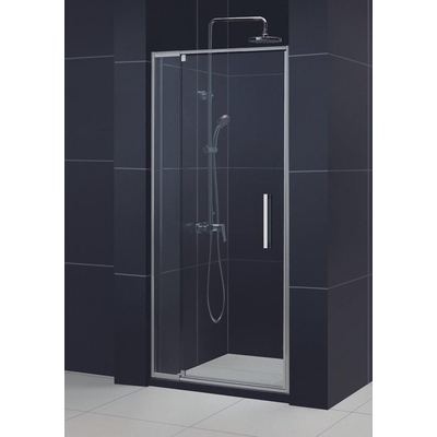 Nemo Pina draaideur - 100x200cm - 6mm Helder - veiligheidsglas - met antikalk links en rechts - Flexi - 860 - profielen: alu gepolierd - chroom
