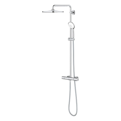 GROHE Euphoria Ensemble de douche pluie à poser - douche principale 31cm - douchette ronde - thermostatique - chrome