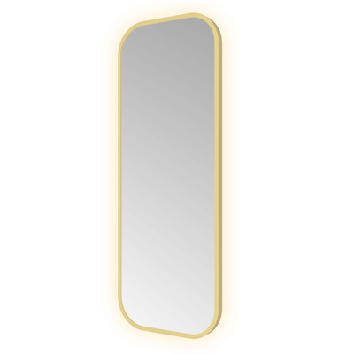 Hotbath &MORE Spiegel - 30x80cm - indirect LED - color changing - dimbaar - met afstandsbediening - PVD - geborsteld messing goud
