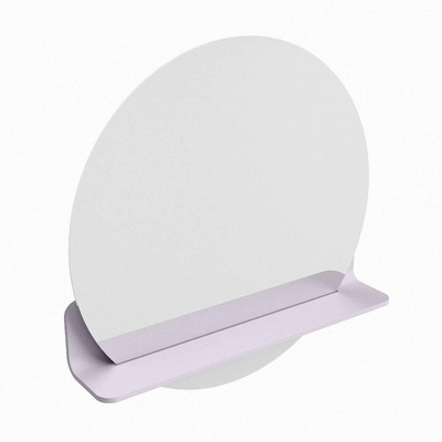 Mondiaz SPOT miroir – Ø 60 cm – avec tablette – Cale (gris clair)
