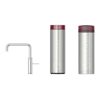 Quooker Fusion Square kokendwaterkraan - draaibare uitloop - PRO3 incl. Cube reservoir - Warm / kokend / bruisend / gefilterd water - Chroom