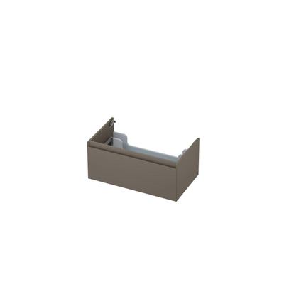 INK Wastafelonderkast - 80x45x35cm - 1 lade - greeploos - MDF lak - Mat taupe