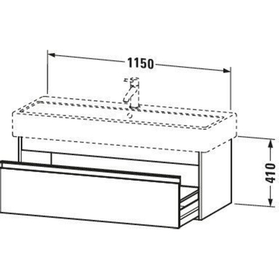 Duravit Ketho Meuble sous-lavabo 115x44x41cm basalte